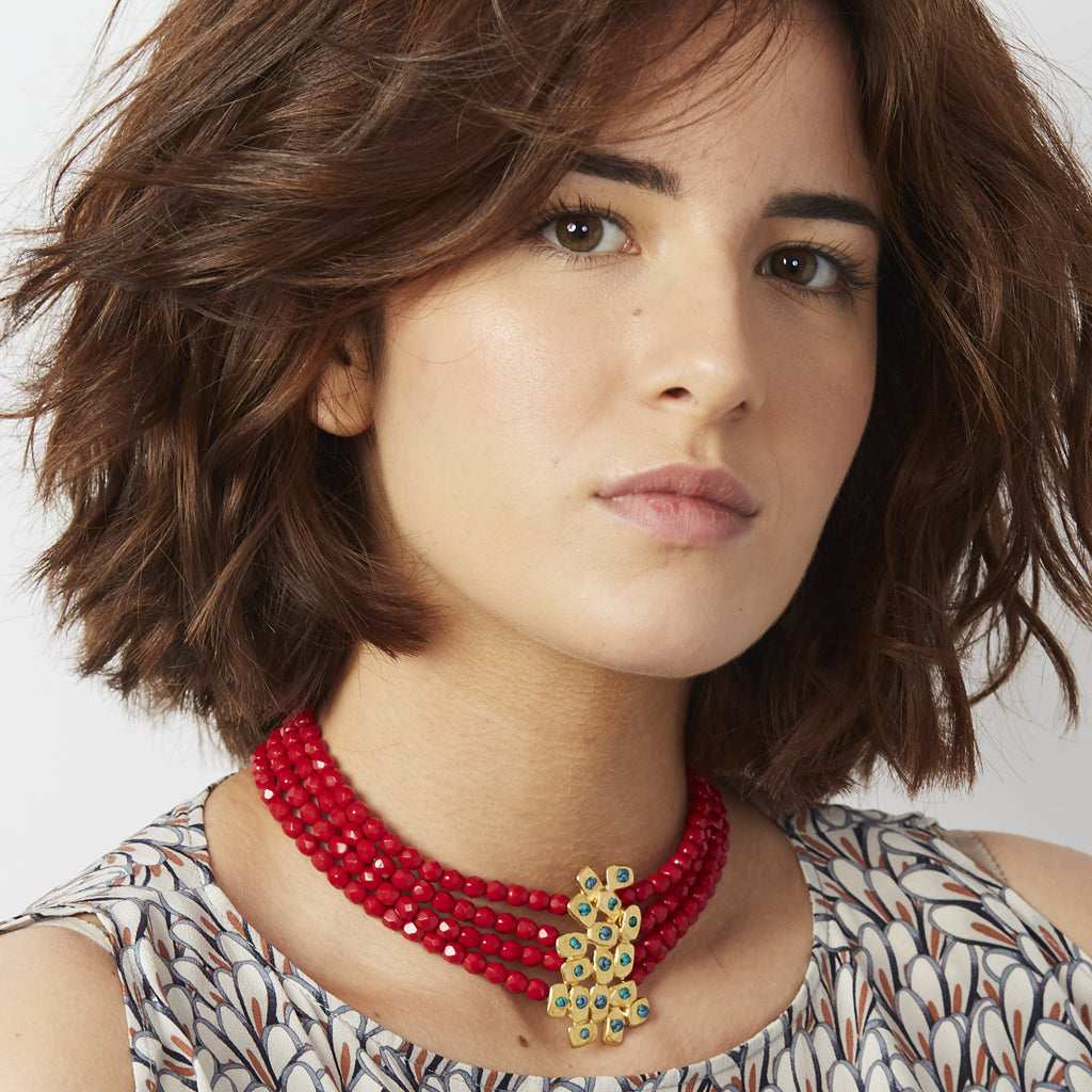 Collar Corto 17  Estrellas Colección Sueños