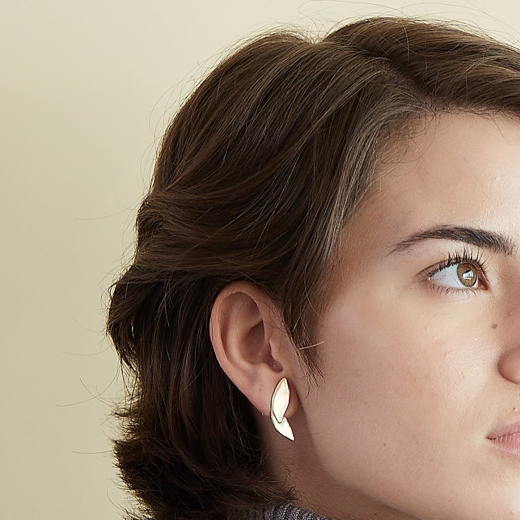 Pendiente 2 Hoja Colección Tierra